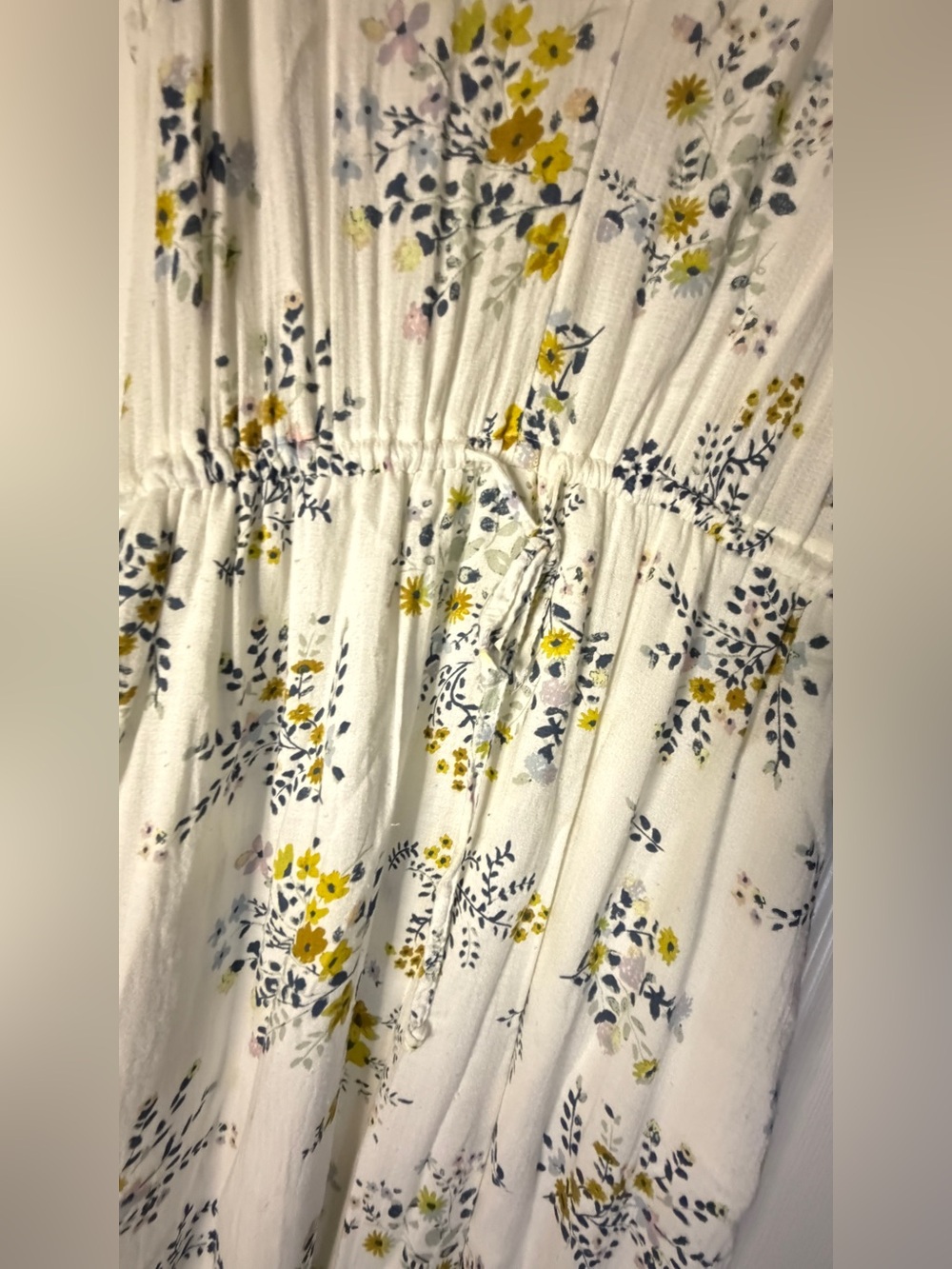 Lucky Brand Floral Maxi Dress Women’s L V Neck Sleeveless Boho Summer 100% Visco - Picture 6 of 8